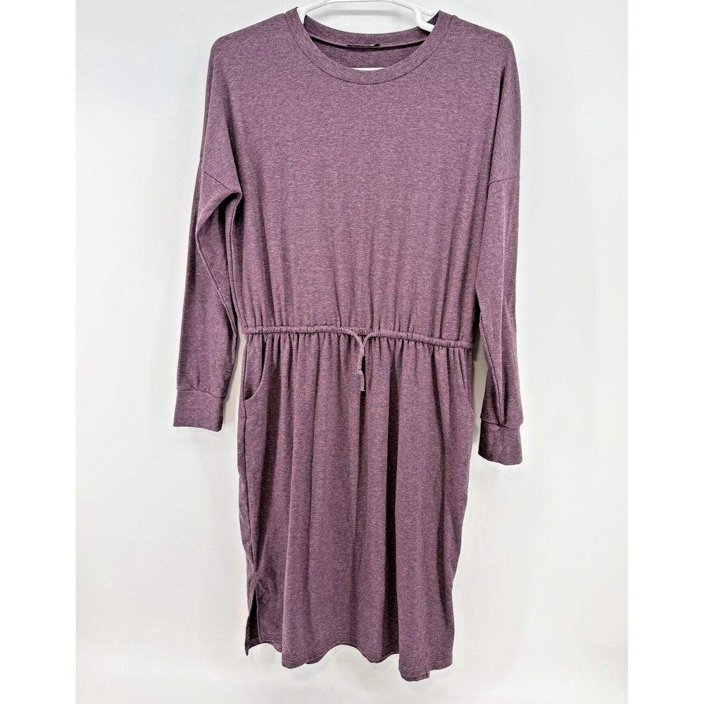 Simier Fariry Women's XL Heather Orchid Jersey Dress Drawstring Waist